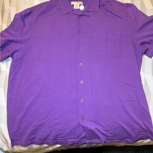 Passport Men's Casual Purple Button Down Shirt